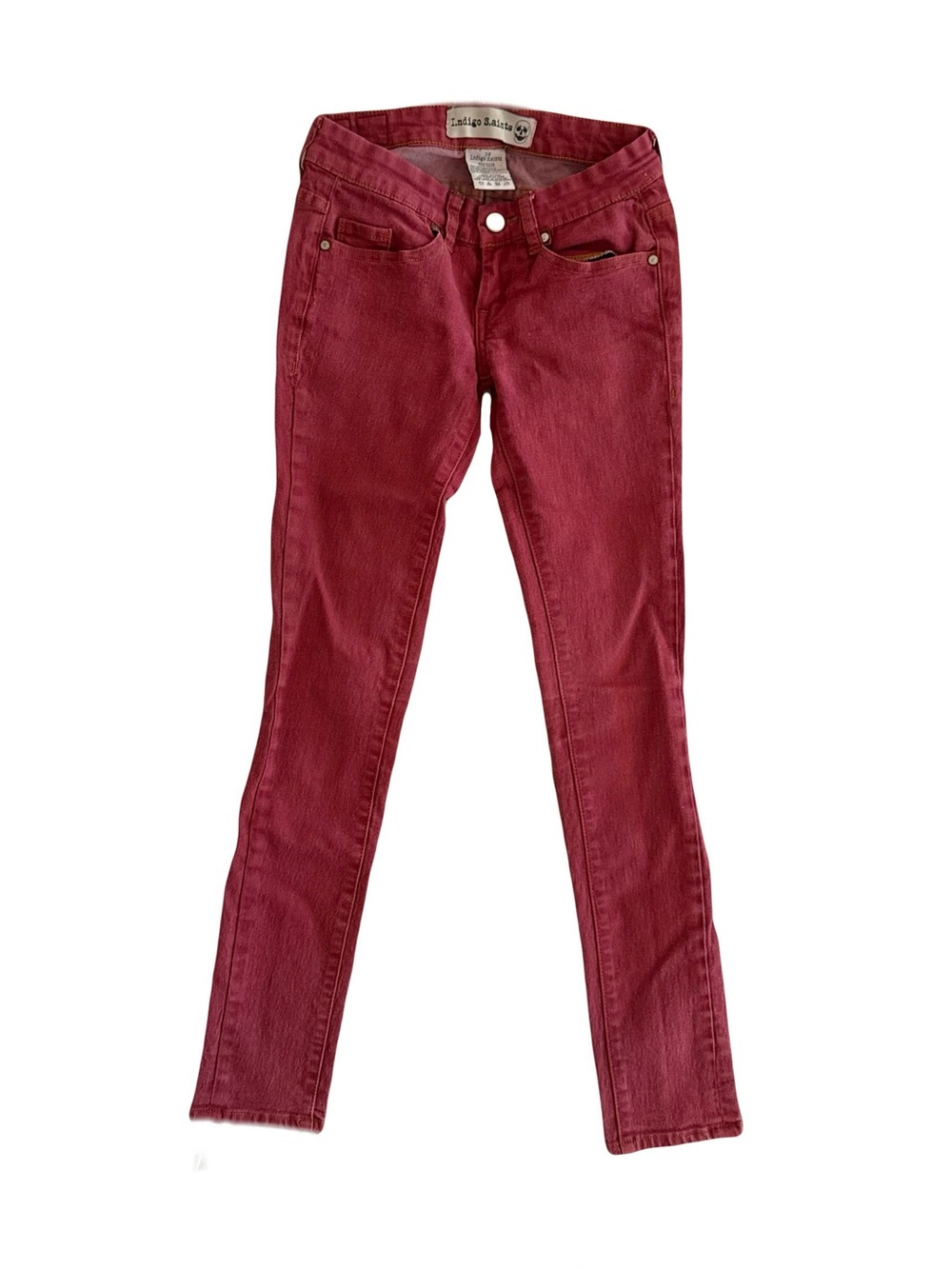 Burgundy Indigo Saints Skinny Jeans